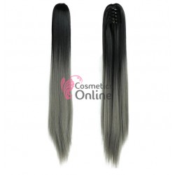Extensie de par coada dreapta cu cleste 50 cm Cod SS50-0403 Brunet cu Gri Cenusiu Ombre